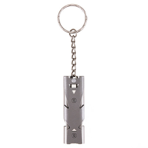 Double Pipe Whistle Keychain