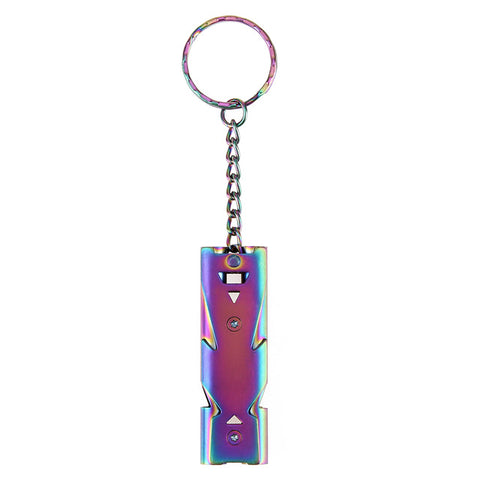 Double Pipe Whistle Keychain